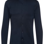 Hugo – Jersey Slim-fit Overhemd – Donkerblauw