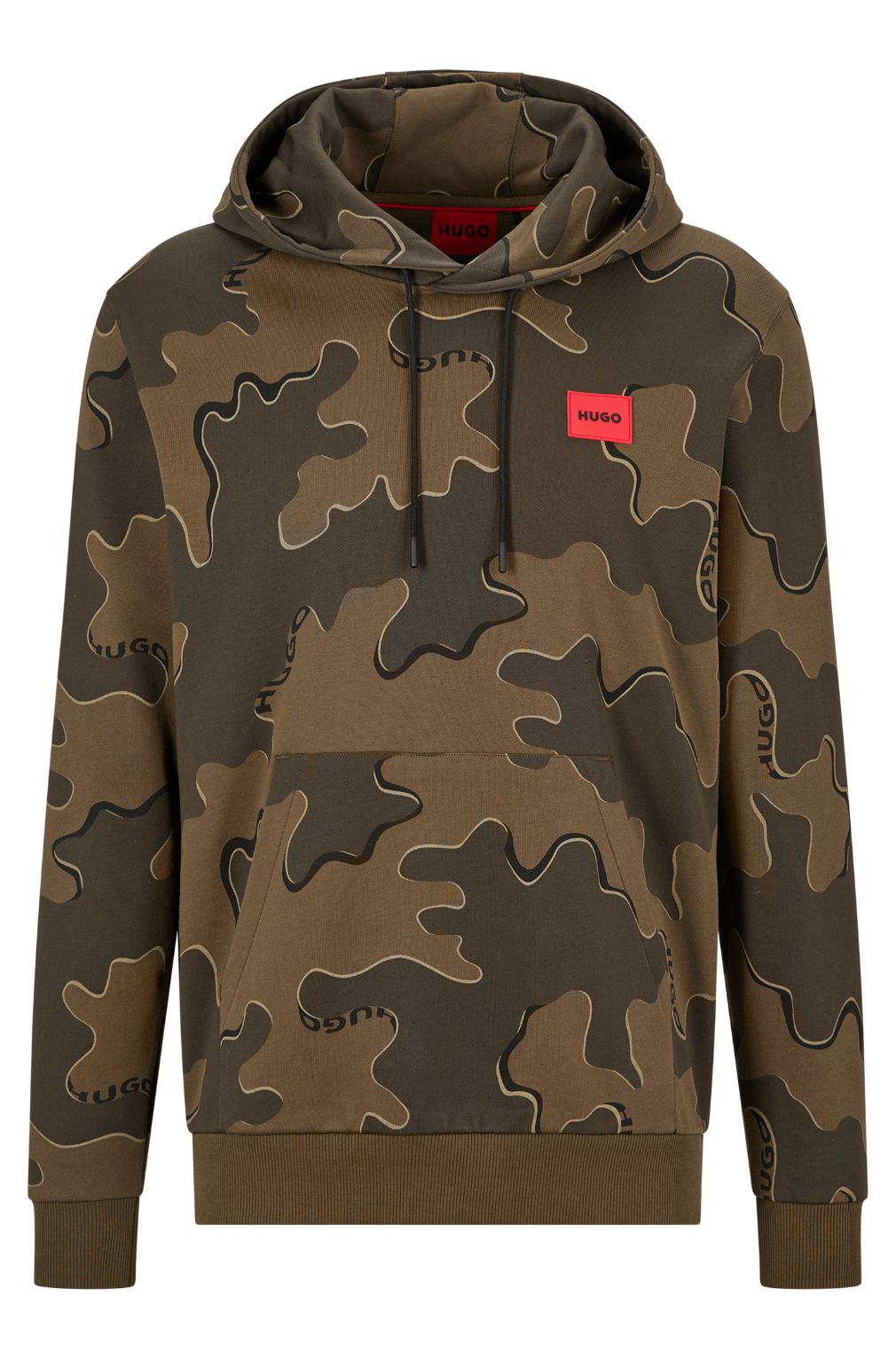 HUGO – Camo Hoodie – Groen