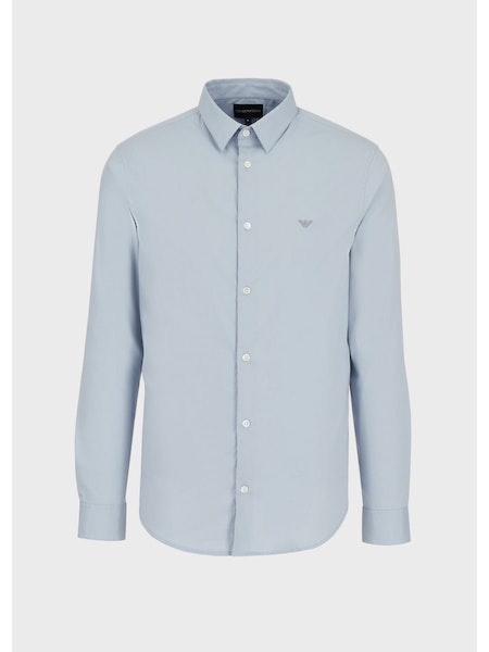 Emporio Armani – Slim-fit Overhemd  – Lichtblauw